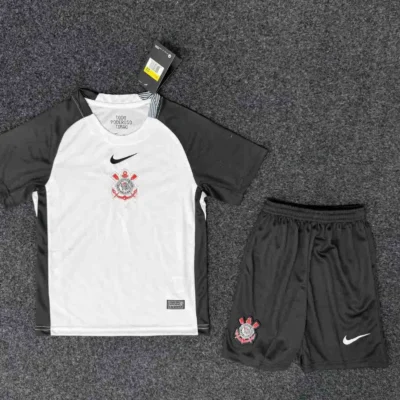 Corinthians Soccer Jersey Home Kids Kit Jersey+Shorts 2025