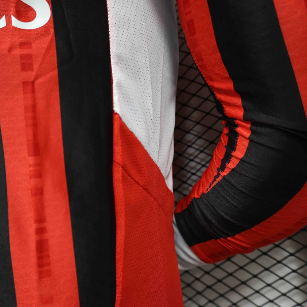 AC Milan Authentic Soccer Jersey Home Long Sleeve Shirt 2024/25 - Image 5