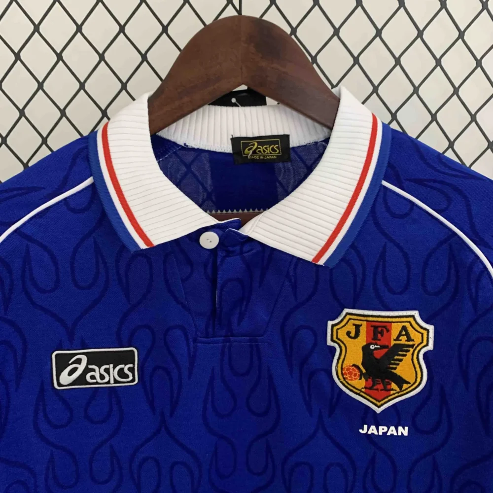 Japan Retro Soccer Jersey Home Custom Long Sleeve Shirt 1998 - Image 3