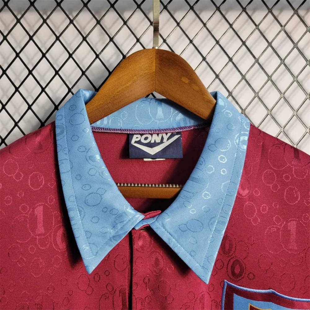 West Ham United Retro Football Jersey Home Custom Shirt 1995/97 - Image 6