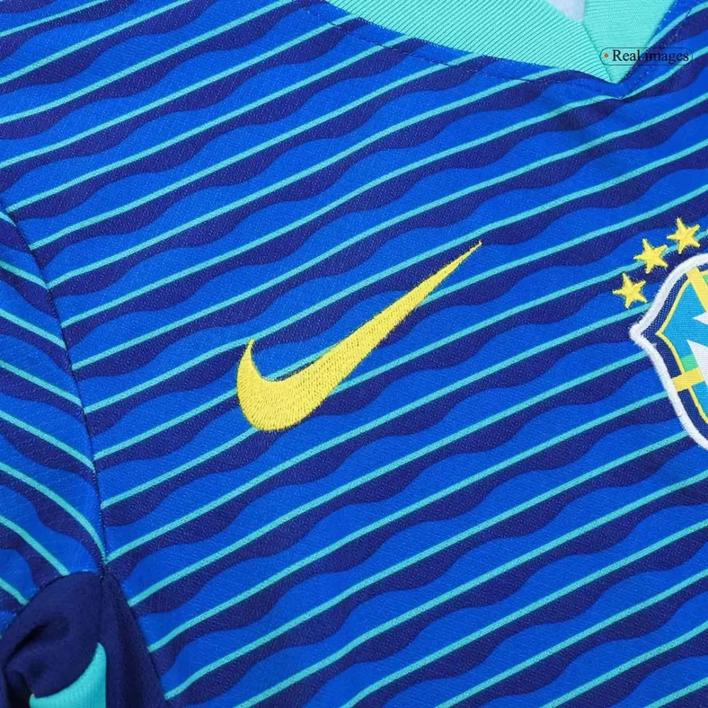 Brazil Away Soccer Uniform Kids Kit Jersey+Shorts Copa America 2024 - Image 5
