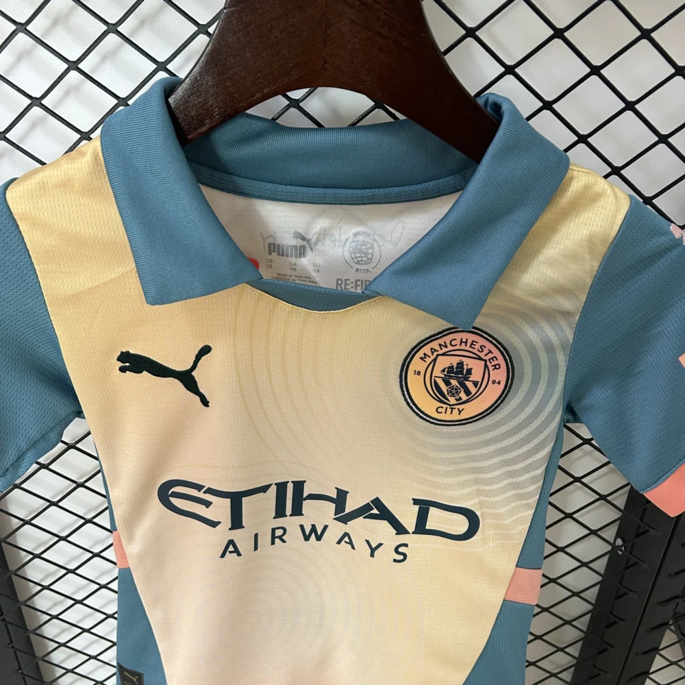 Manchester City Fourth Away Kids Kit Jersey+Shorts 2024/25 - Image 3