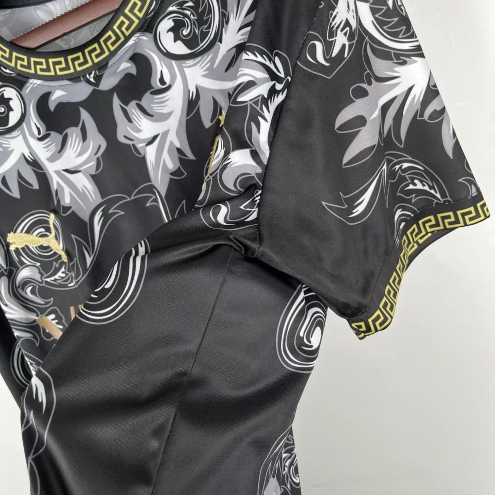 Italy Soccer Jersey x Versace Black Special Edition Custom Shirt 2024 - Image 7