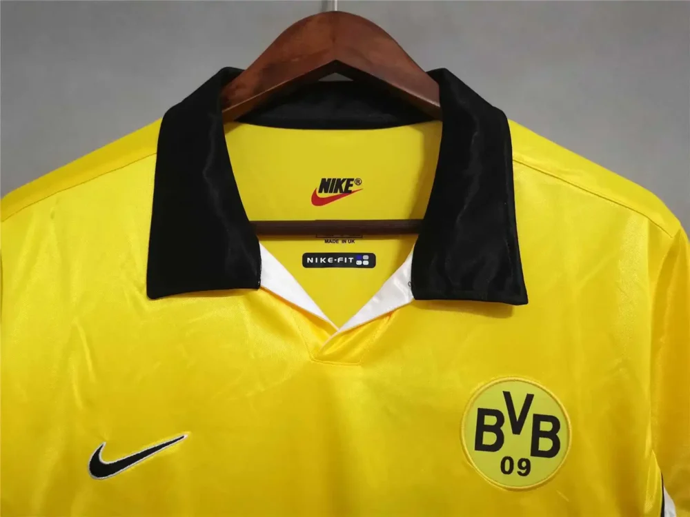 Borussia Dortmund Retro Jersey Home Soccer Shirt 1998-99 - Image 7