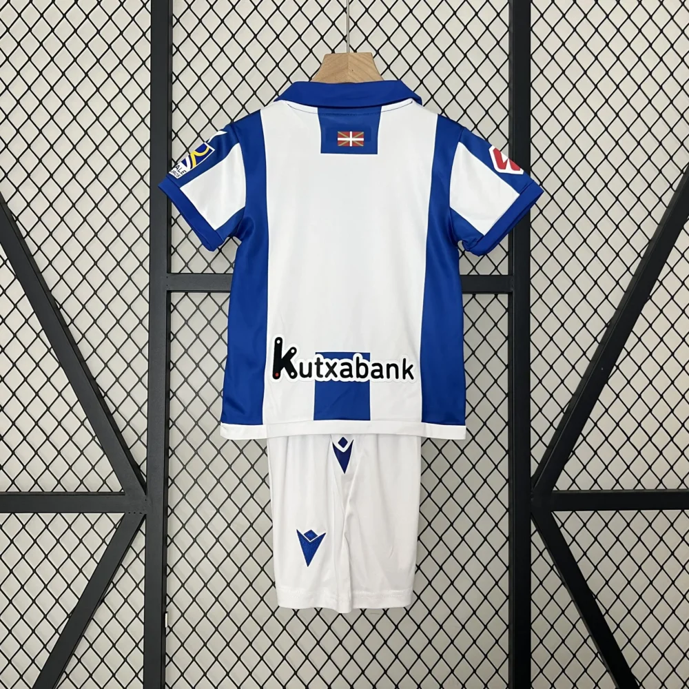 Real Sociedad Soccer Jersey Home Kids Kit Jersey+Shorts 2024/25 - Image 2