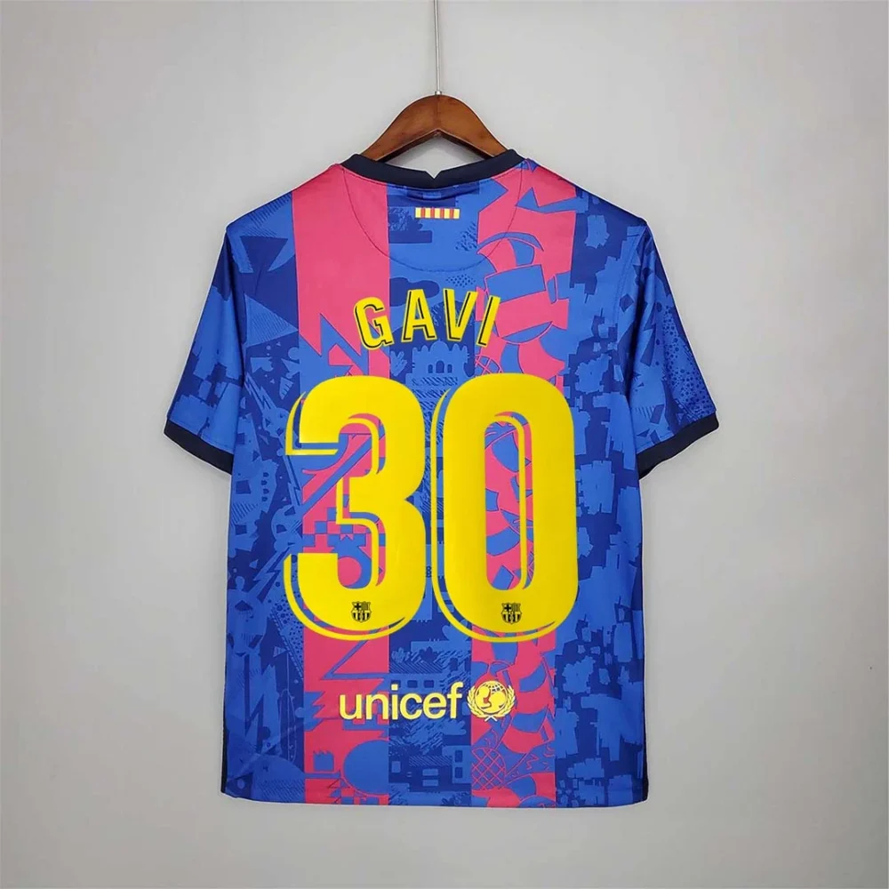 Barcelona Retro Jersey Third Away Soccer Shirt 2021/22 - Image 17