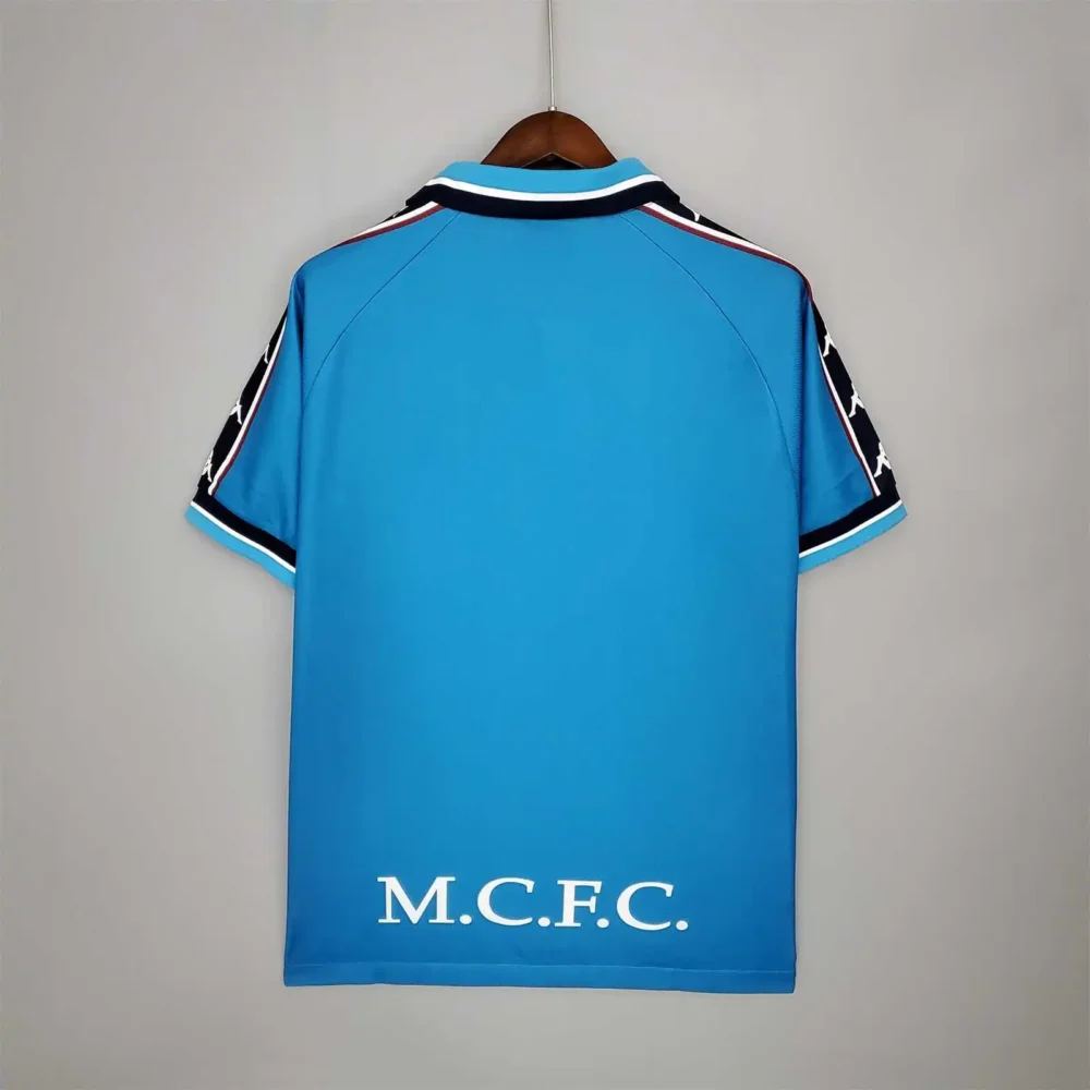 Manchester City Retro Home Football Jersey Shirt 1997/99 - Image 2