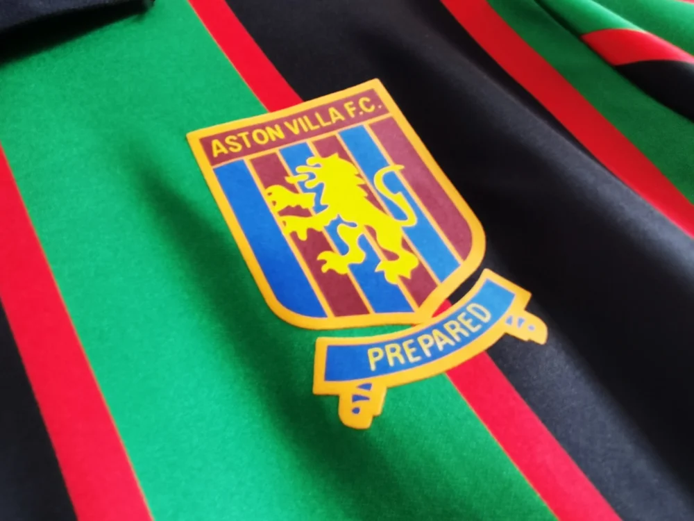 Aston Villa Retro Football Jersey Away Custom Shirt 1993-95 - Image 3