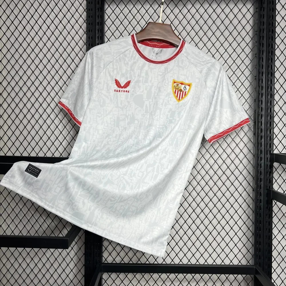 Sevilla FC Soccer Jersey Home Custom Shirt 2024/25 - Image 3