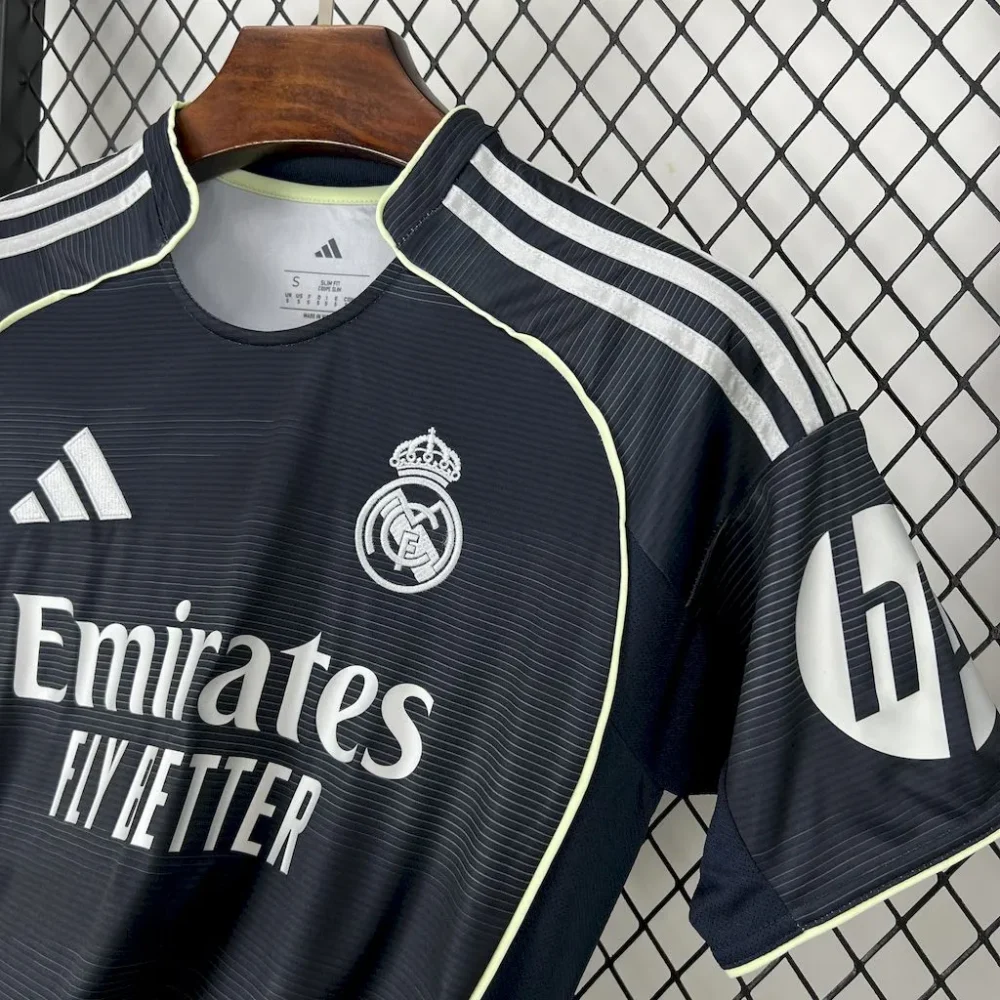 Real Madrid Soccer Jersey Away Custom Shirt 2025/26 - Image 4