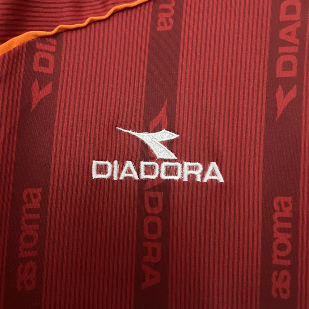 Roma Retro Soccer Jersey Home Custom Shirt 1999/00 - Image 4