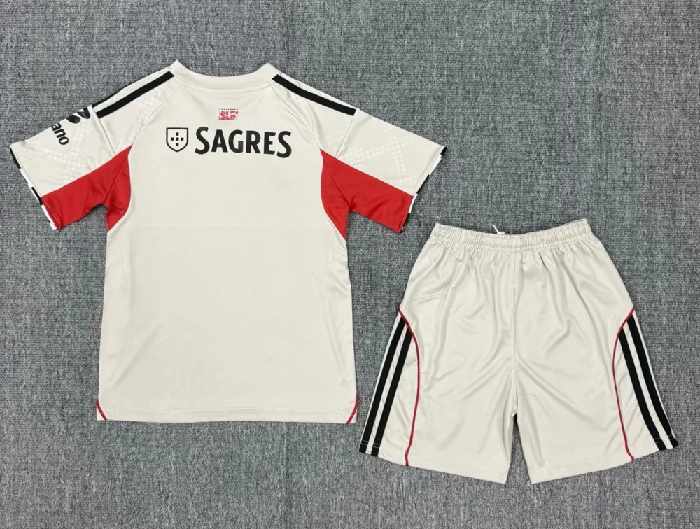 Benfica Soccer Jersey Away Kids Kit Jersey+Shorts 2025/26 - Image 2