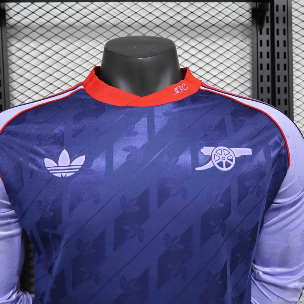 Arsenal Soccer Jersey Retro Style Special Edition Authentic Long Sleeve Shirt 2024/25 - Image 3