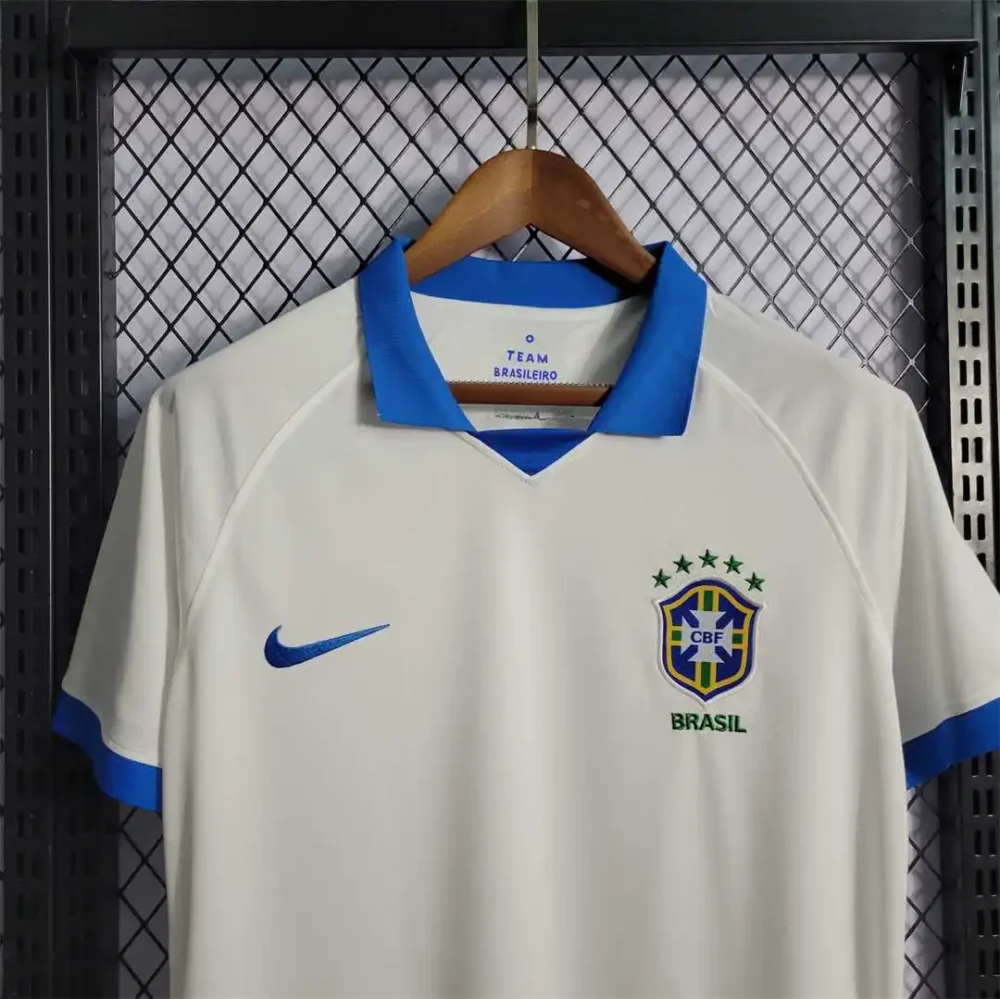 Brazil Retro Jersey Custom Home Soccer Jersey 2019 - Image 4