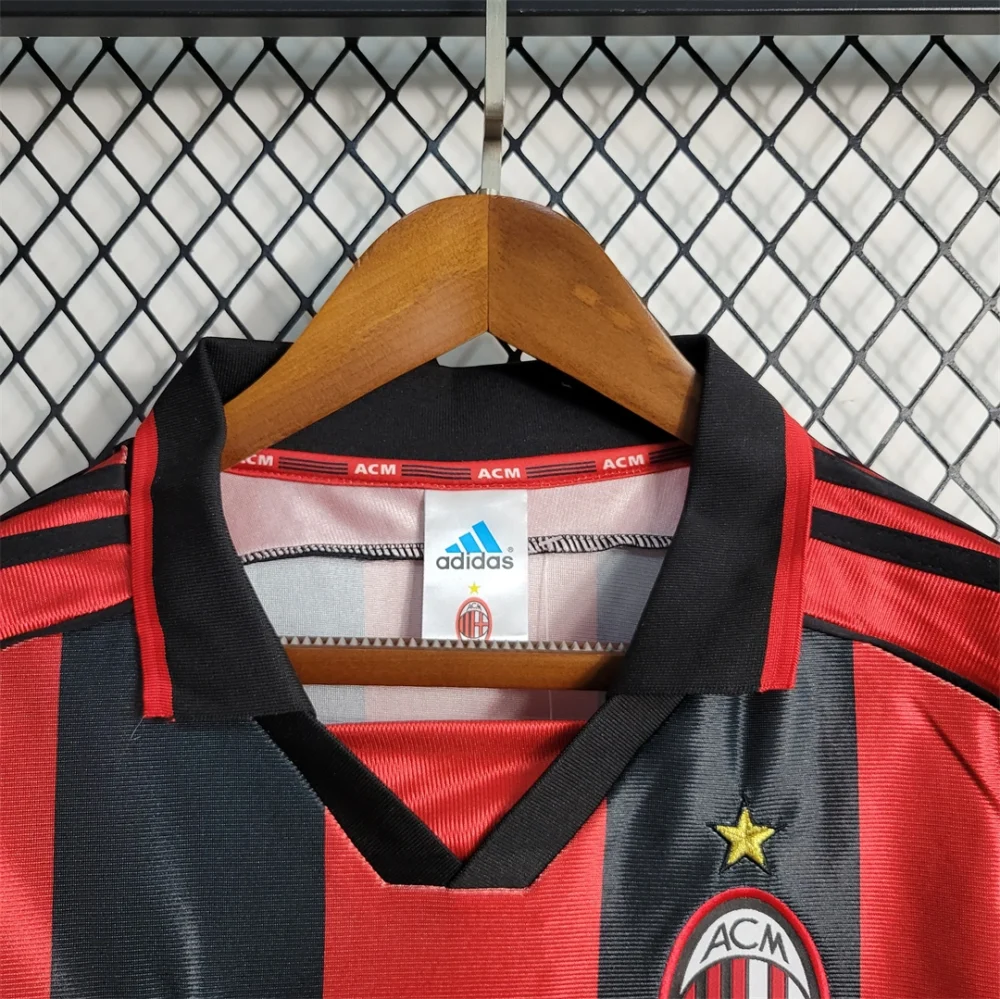 Maldini #3 AC Milan Retro Soccer Jersey Home Custom Shirt 1998/00 - Image 5