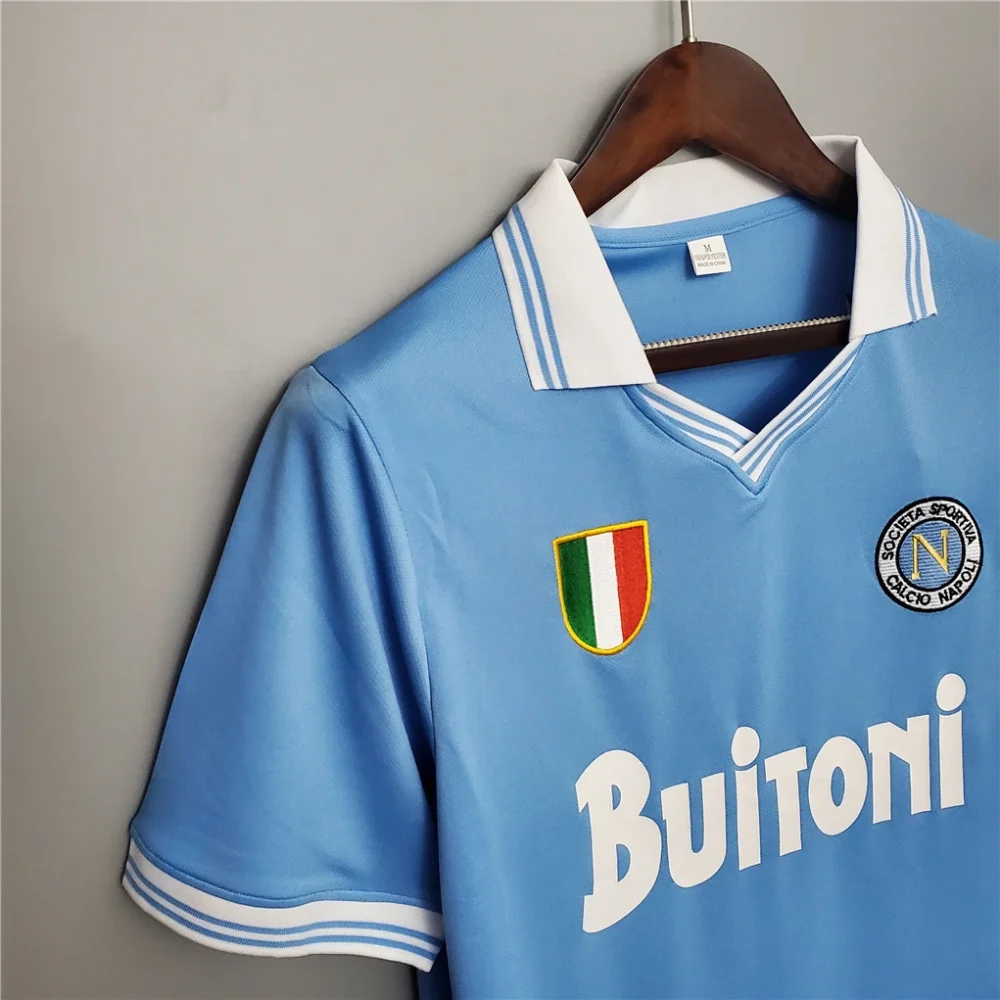 Napoli Retro Soccer Jersey Home Custom Shirt 1986-87 - Image 4