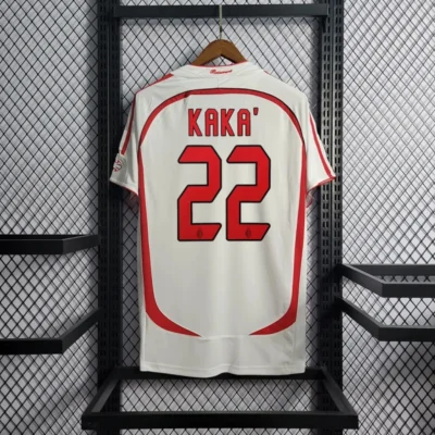 Kakﾨﾢ #22 AC Milan Retro Soccer Jersey Away UCL Final Custom Shirt 2006/07