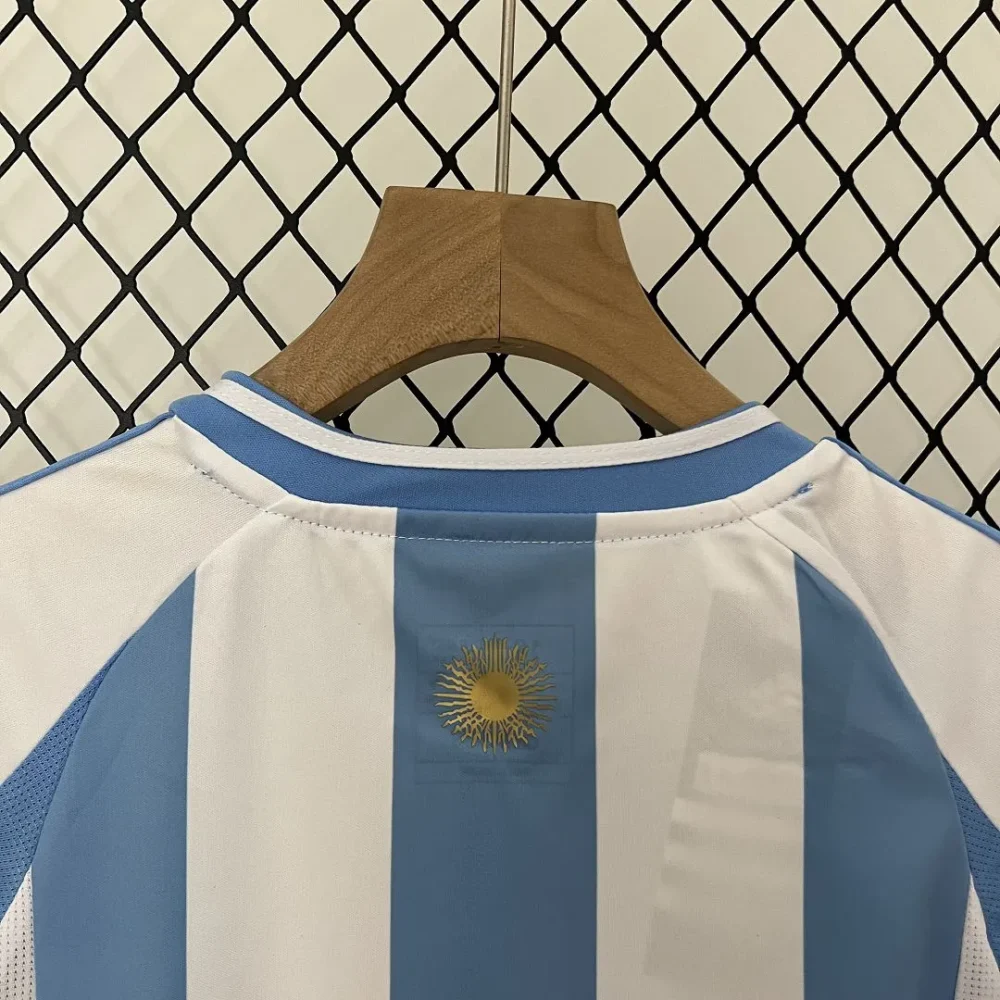 Argentina Home Soccer Uniform Kids Kit Jersey+Shorts 2024 - Image 8