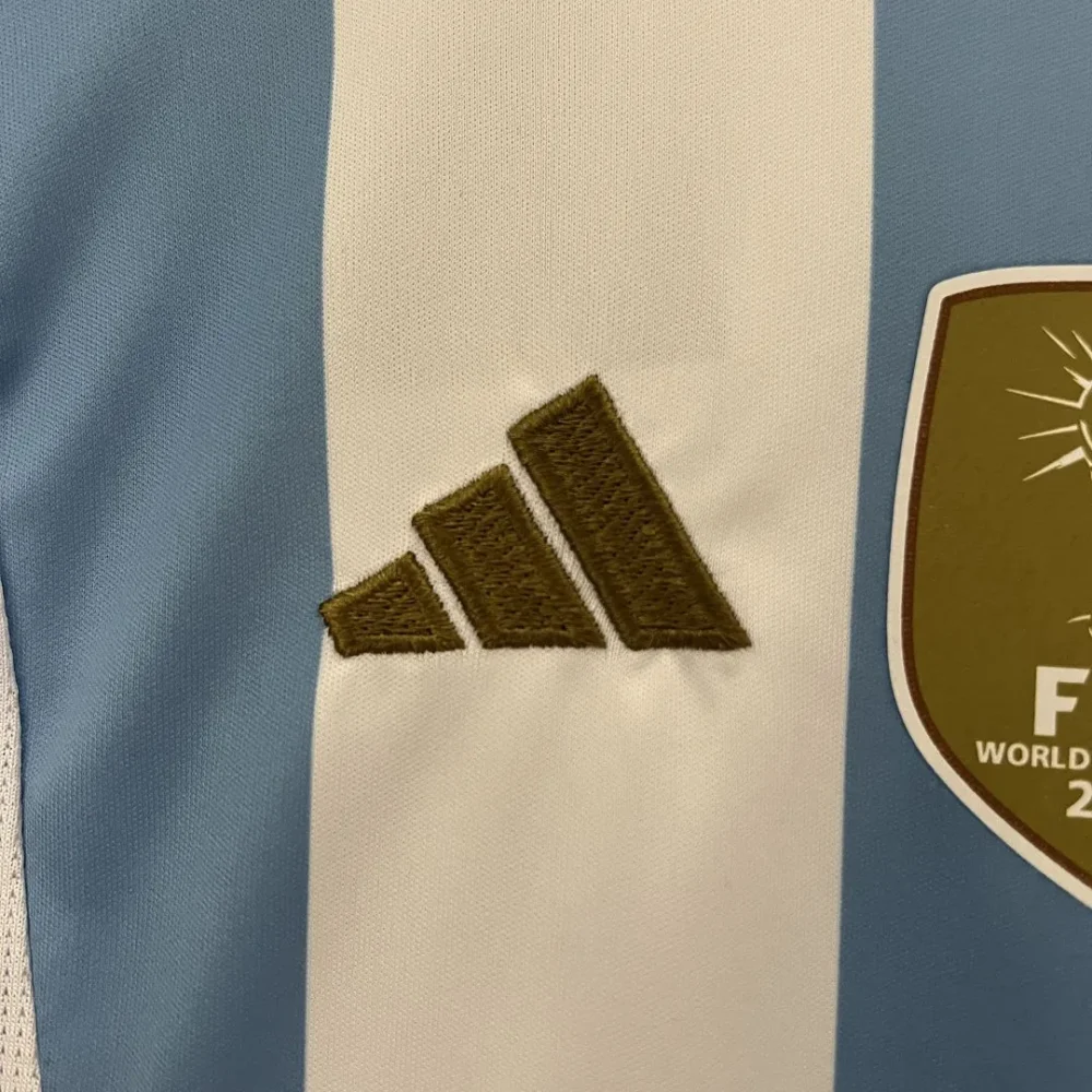 Argentina Home Soccer Uniform Kids Kit Jersey+Shorts 2024 - Image 3