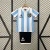 Argentina Retro Home Soccer Uniform Kids Kit Jersey+Shorts 1986