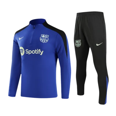 Barcelona Zipper Sweat Kit (Top+Pants) Blue 2024/25