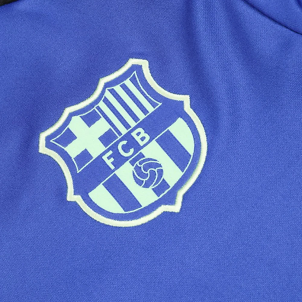 Kids Barcelona Zipper Sweat Kit (Top+Pants) Blue 2024/25 - Image 6