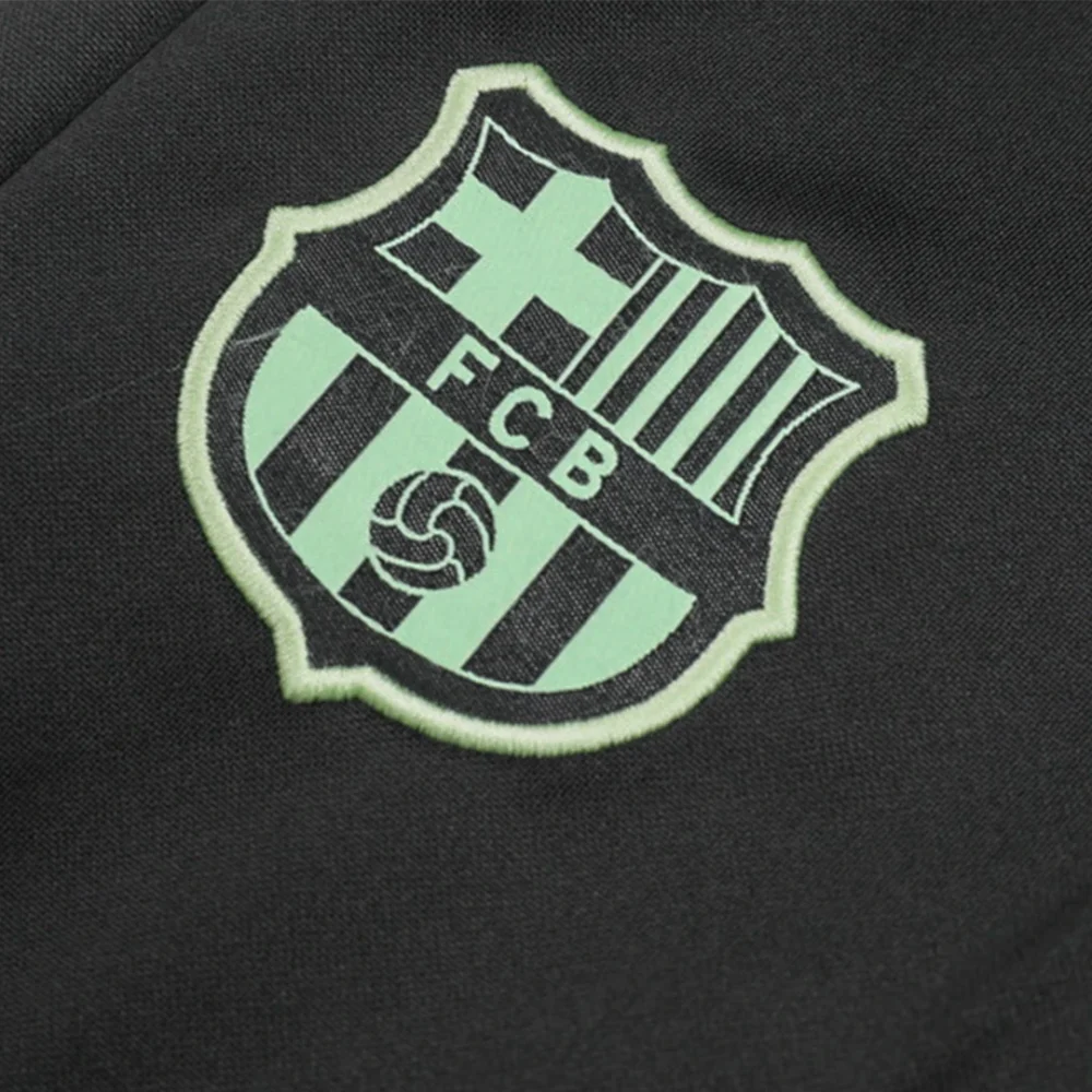 Kids Barcelona Zipper Sweat Kit (Top+Pants) Blue 2024/25 - Image 15