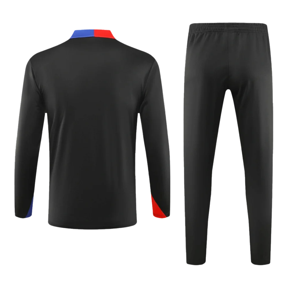 Kids Barcelona Zipper Sweat Kit (Top+Pants) 2024/25 - Image 2