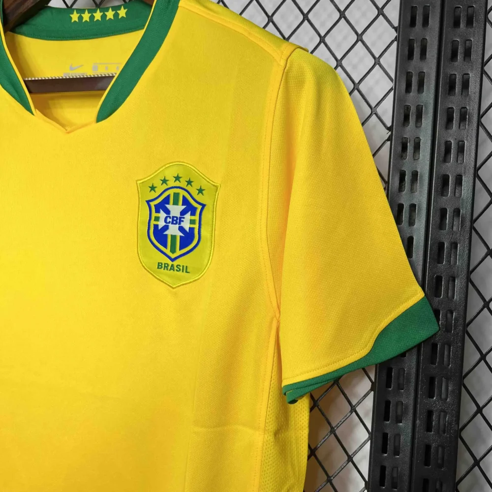 Brazil Retro Jersey Custom Home Soccer Jersey World Cup 2006 - Image 4