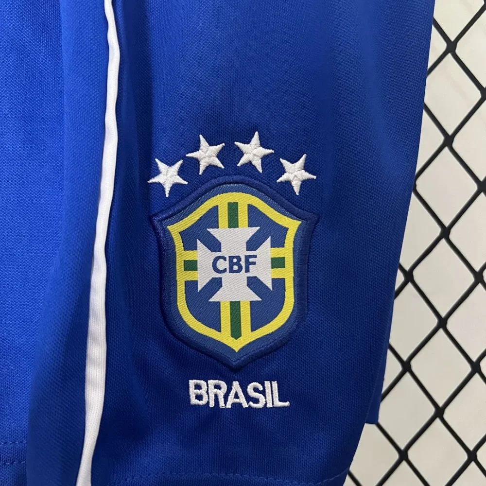 Brazil Retro Jersey Home Uniform Kids Kit Jersey+Shorts World Cup 2002 - Image 8