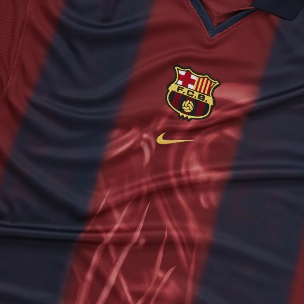 Authentic CJ X FC BARCELONA RETRO 2000/01 HOME SKELETON JERSEY - Image 3