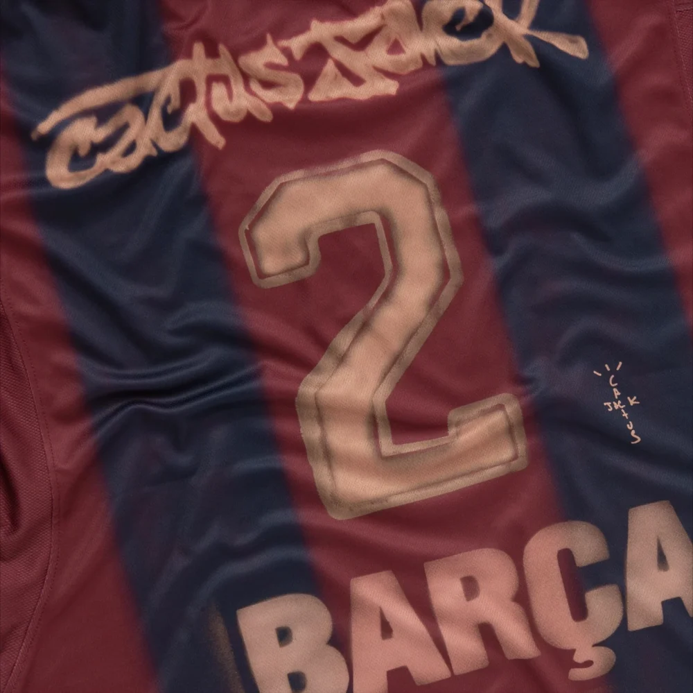 Authentic CJ X FC BARCELONA RETRO 2000/01 HOME SKELETON JERSEY - Image 4