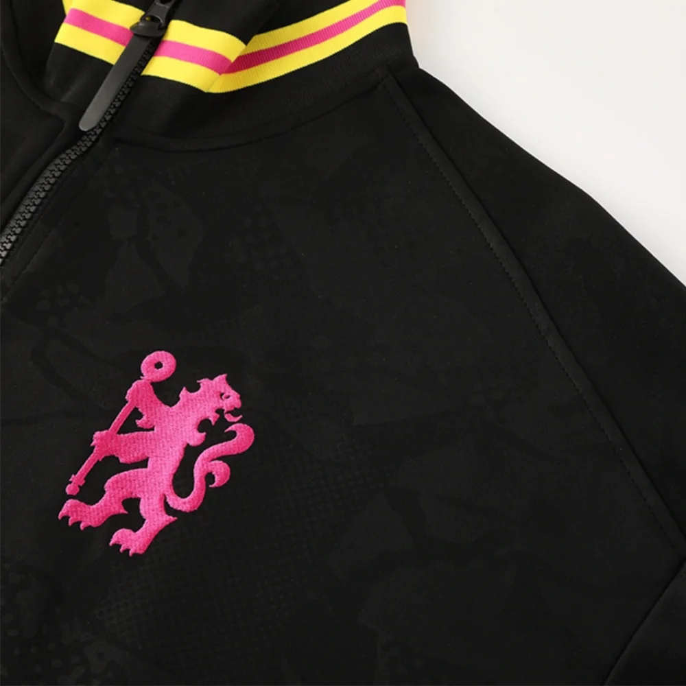 Chelsea Full Zipper Training Kit (Jacket+Pants) Black 2024/25 - Image 9