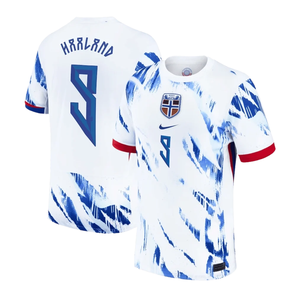 HAALAND #9 Norway Soccer Jersey Away Custom Shirt 2024 - Image 3