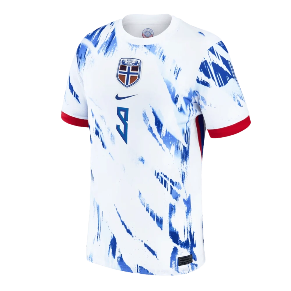 HAALAND #9 Norway Soccer Jersey Away Custom Shirt 2024 - Image 2