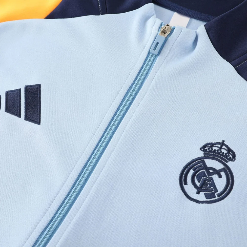 Kids Real Madrid Training Kit (Jacket+Pants) 2024/25 - Image 6