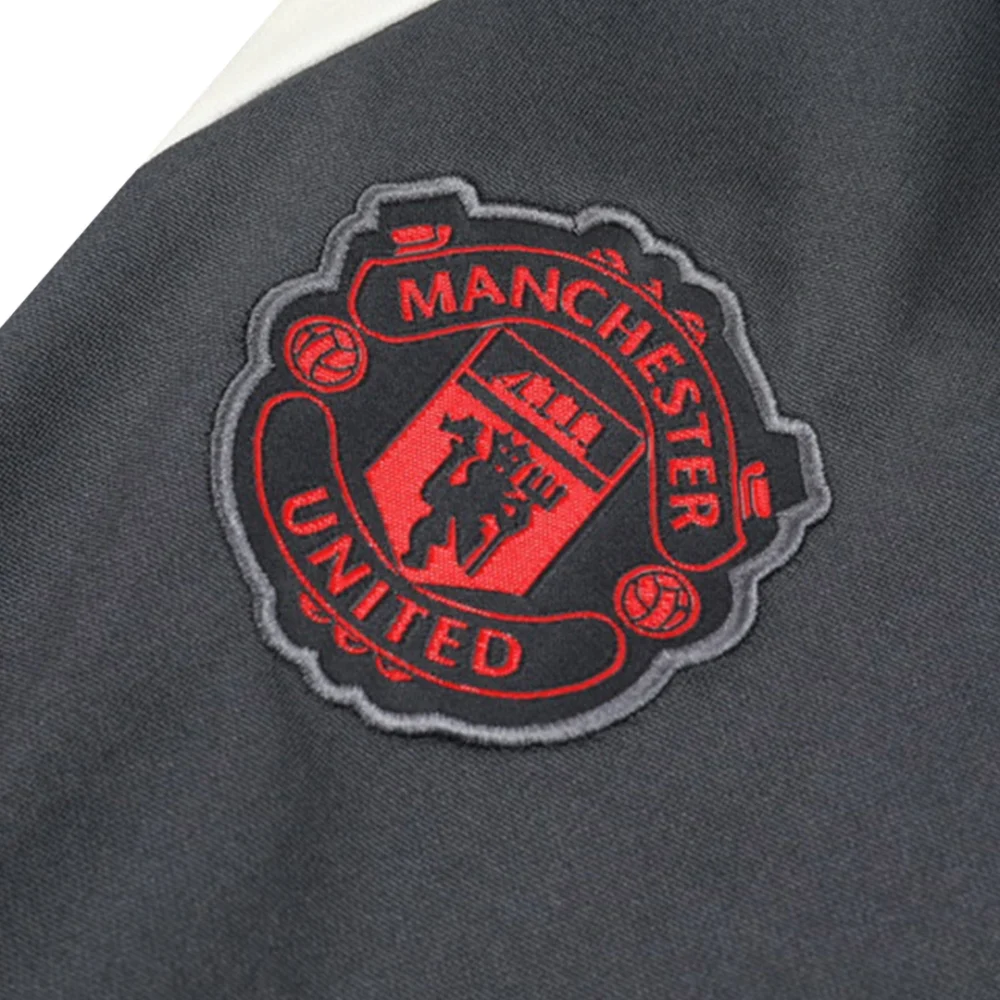 Manchester United 1/2 Zipper Sweat Kit (Top+Pants) Black 2024/25 - Image 15