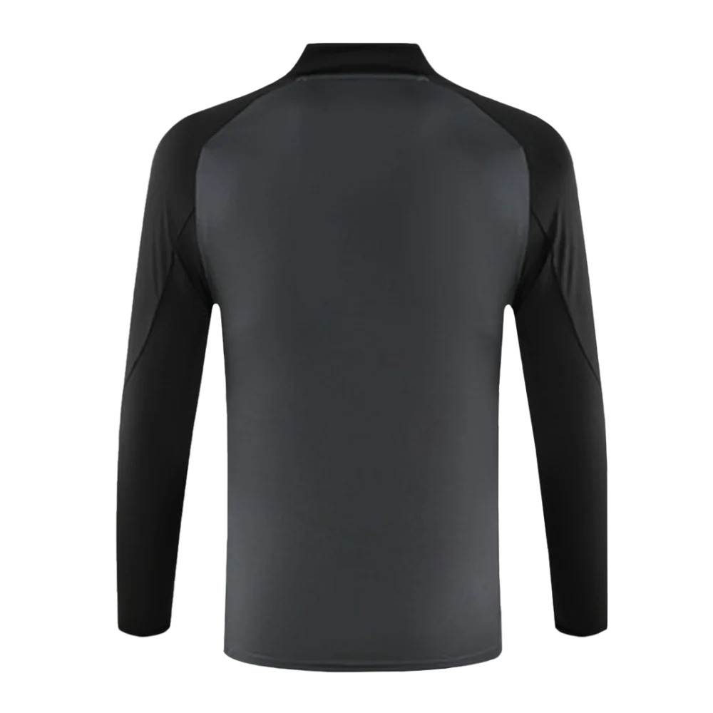 Manchester United 1/2 Zipper Sweat Kit (Top+Pants) Black 2024/25 - Image 4