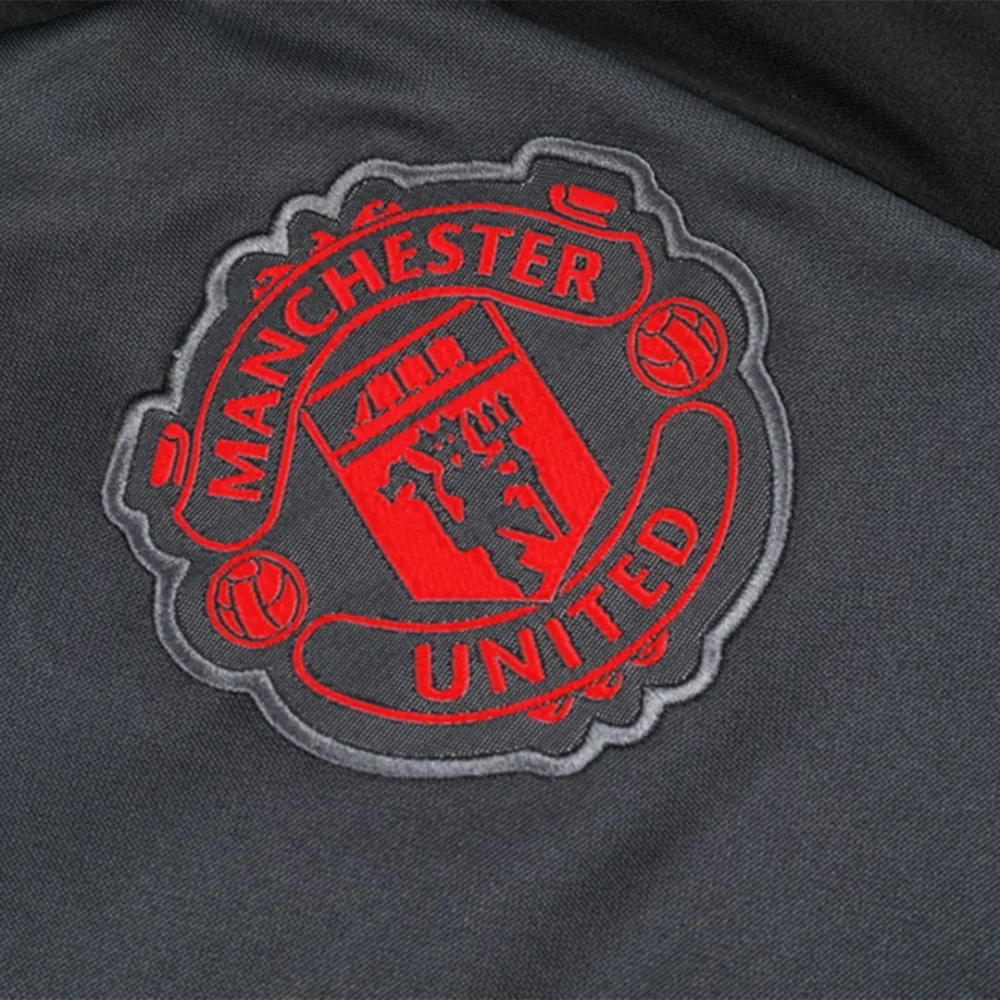 Manchester United 1/2 Zipper Sweat Kit (Top+Pants) Black 2024/25 - Image 7