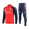 Manchester United 1/2 Zipper Sweat Kit (Top+Pants) Red 2024/25