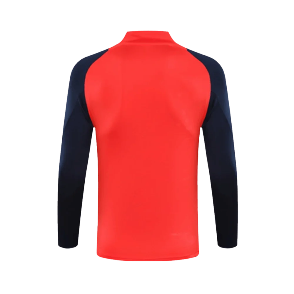 Manchester United 1/2 Zipper Sweat Kit (Top+Pants) Red 2024/25 - Image 4