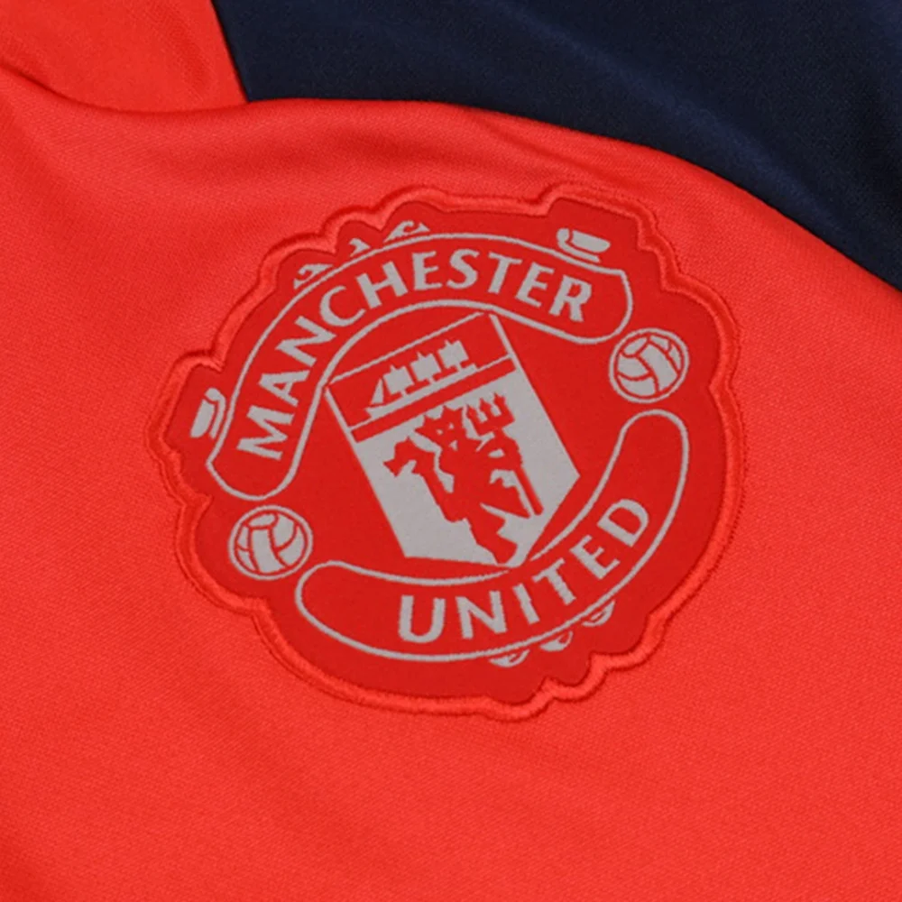 Manchester United 1/2 Zipper Sweat Kit (Top+Pants) Red 2024/25 - Image 7