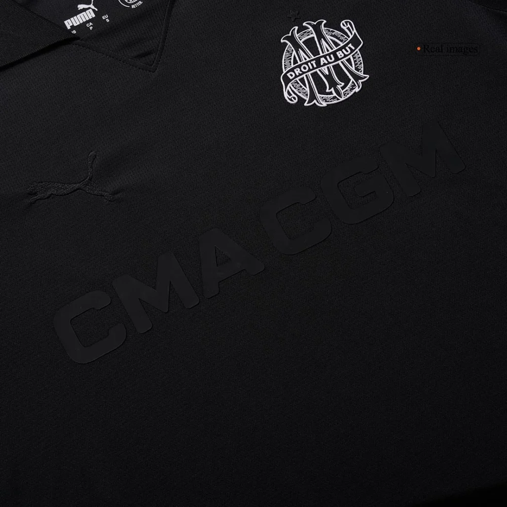 Marseille Soccer Jersey 125th Anniversary Black Custom Shirt 2024/25 - Image 6