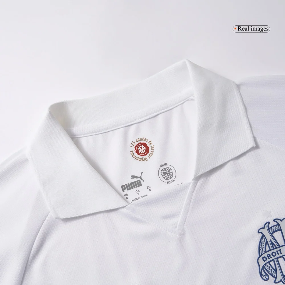 Marseille Soccer Jersey 125th Anniversary White Custom Shirt 2024/25 - Image 3