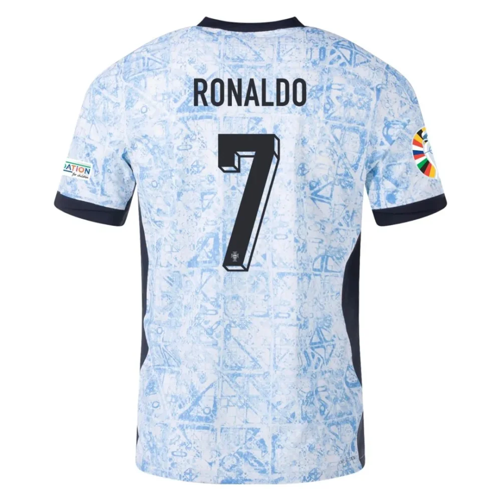 Ronaldo #7 Portugal Authentic Soccer Jersey Away Shirt EURO 2024