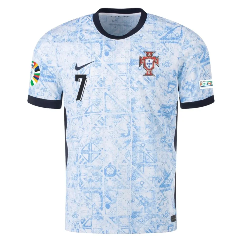Ronaldo #7 Portugal Authentic Soccer Jersey Away Shirt EURO 2024 - Image 2