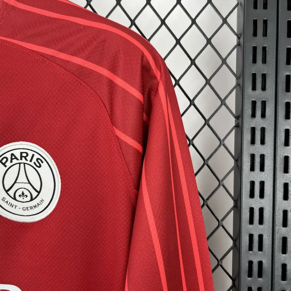 PSG Soccer Jersey Red Custom Long Sleeve Shirt 2025/26 - Image 6
