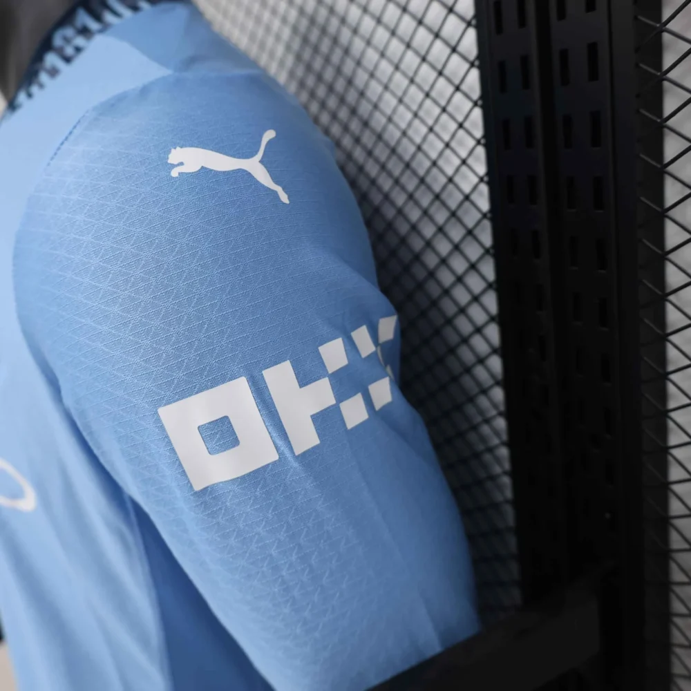 Manchester City Authentic Home Long Sleeve Football Jersey Shirt 2024/25 - Image 5
