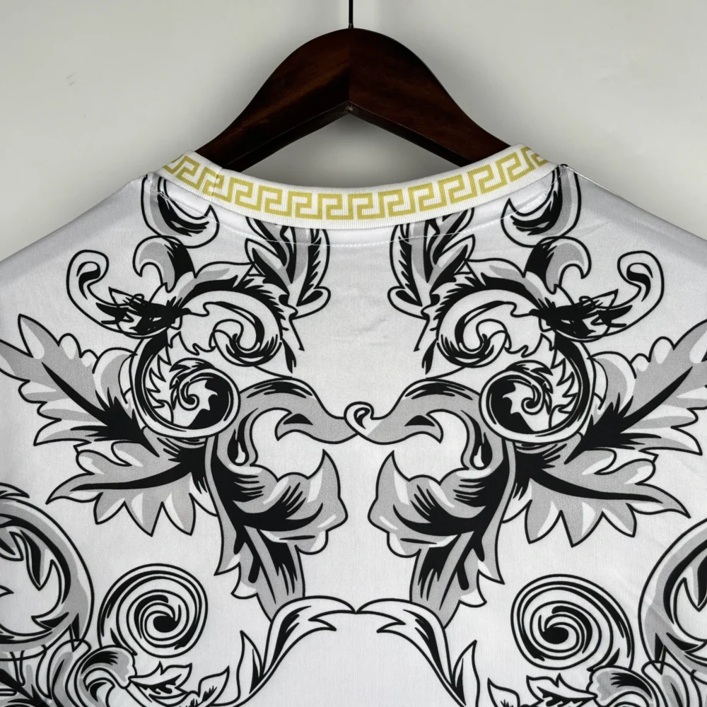 Italy Soccer Jersey x Versace White Special Edition Custom Shirt 2024 - Image 8