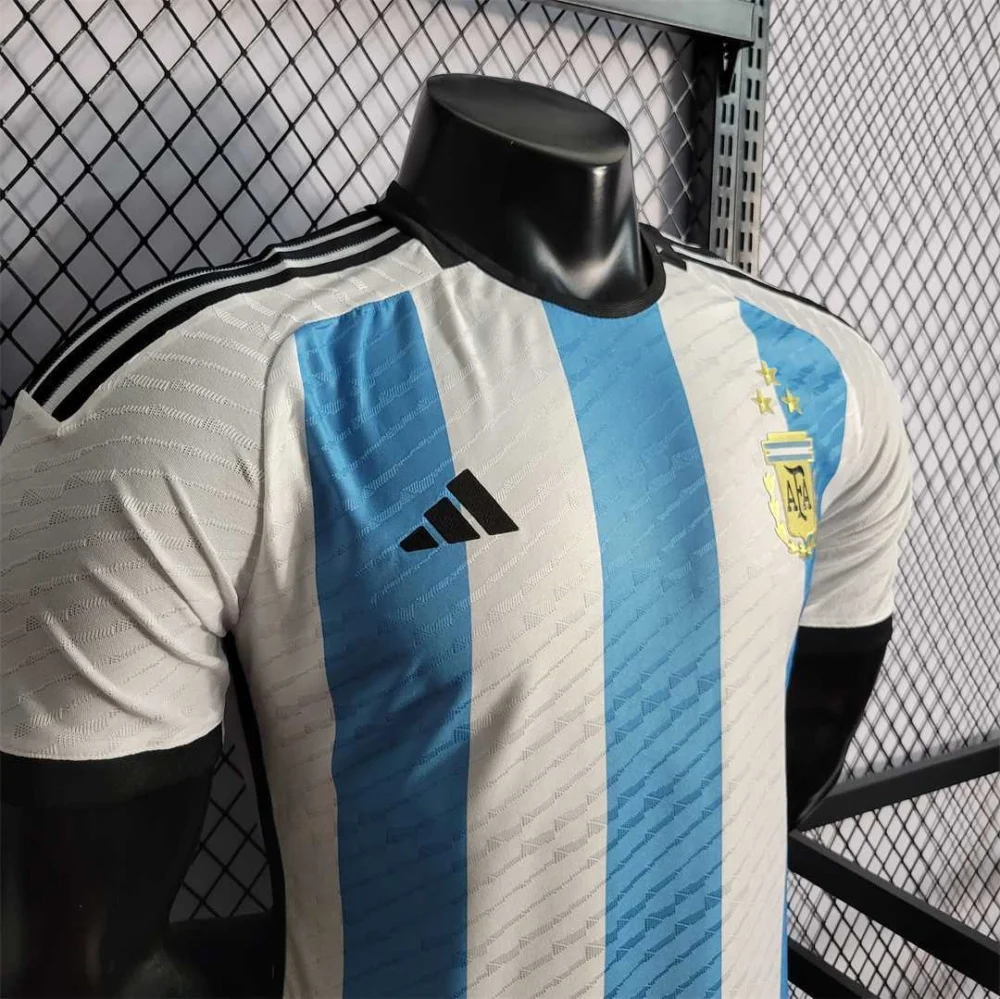 Argentina Authentic Soccer Jersey Home Shirt 2022 - World Cup Champion Edition 3 Stars - Image 6